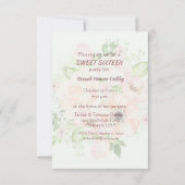 Sweet Sixteen Daughter Birthday Invitation 招待状 (裏面)