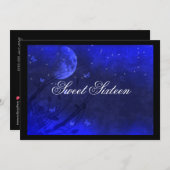Sweet Sixteen, Enchanted Evening, Blue Invitations 招待状 (正面/裏面)