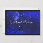 Sweet Sixteen  Enchanted Evening Purple Blue   招待状 (正面)