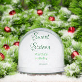 Sweet Sixteen green name date calligraphy boho ret (クリスマス)