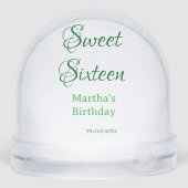 Sweet Sixteen green name date calligraphy boho ret (裏面)