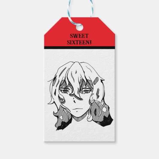 Sweet Sixteen Lineart ギフトタグ (正面)