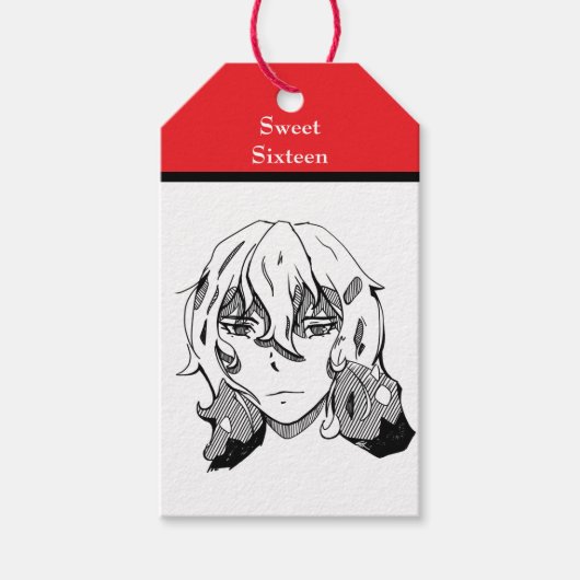 Sweet Sixteen Lineart ギフトタグ (正面)