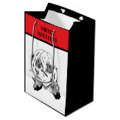 Sweet Sixteen Lineart ミディアムペーパーバッグ (正面アングル)