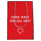 Sweet Sixteen Lineart ミディアムペーパーバッグ (裏面)