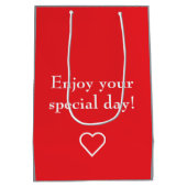 Sweet Sixteen Lineart ミディアムペーパーバッグ (裏面)