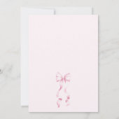 Sweet Sixteen Pink Bow Invitation 招待状 (裏面)