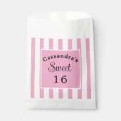 Sweet Sixteen Pink Stripe Classic Chic フェイバーバッグ (正面)