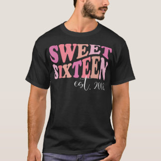 Sweet sixteenEst 2008可愛い誕生日Tee For Daugh Tシャツ