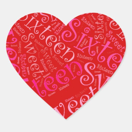 Sweet sixteenGiftwrappingハートスタンプ – ギフト ハートシール (正面)