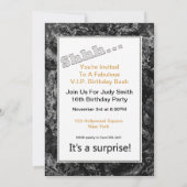 Sweet sixteenV.I.Pサプライズ誕生日招待状 招待状 (裏面)
