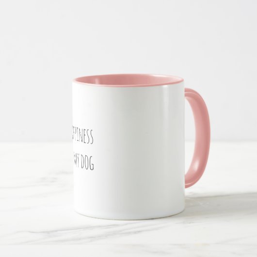 Sweet Sleeping Black Cream Puppy Dog マグカップ (正面右)