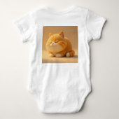 Sweet Sleeping Orange Tabby Cat – Baby Bodysuit De ベビーボディスーツ (裏面)