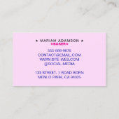 Sweet Slogan with Bakery Logo (Pastry Chef) Baking 名刺 (裏面)