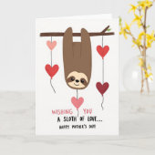 Sweet Sloth Mothers Day Card カード (黄色い花)
