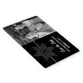 Sweet Snowflake Save the Date Magnet, Black マグネット (右側)