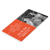 Sweet Snowflake Save the Date Magnet, Orange マグネット (左側)