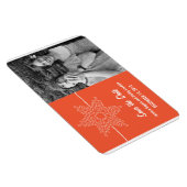 Sweet Snowflake Save the Date Magnet, Orange マグネット (右側)
