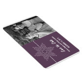 Sweet Snowflake Save the Date Magnet, Purple マグネット (右側)
