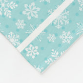 Sweet Snowman Personalize Name Christmas Baby フリースブランケット (角)