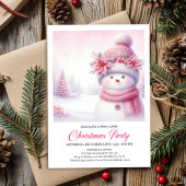 Sweet Snowy Forest Kids Printable Christmas Invite 招待状