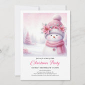 Sweet Snowy Forest Kids Printable Christmas Invite 招待状 (正面)