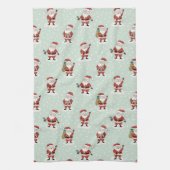 Sweet Snowy Santa Holiday Kitchen Towel キッチンタオル (縦)