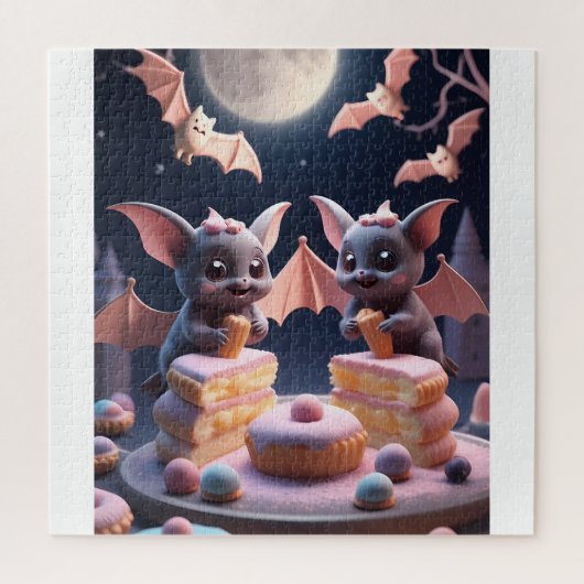 Sweet & Spooky Bat Bakery Art  ジグソーパズル (縦)