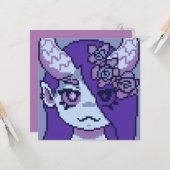 Sweet Spooky Girl Halloween pixel art  カード (正面/裏面インサイチュ)