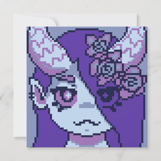 Sweet Spooky Girl Halloween pixel art  カード (正面)