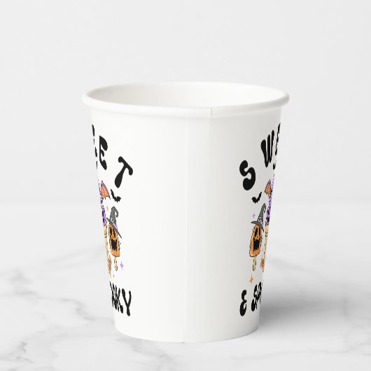 Sweet & Spooky Retro Halloween Ice Cream Cones 紙コップ (右)