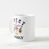 Sweet & Spooky Retro Monster Ice Cream Halloween  コーヒーマグカップ (正面左)