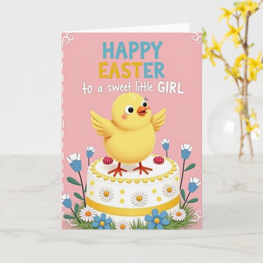 Sweet Spring Avian Celebration Card カード (黄色い花)