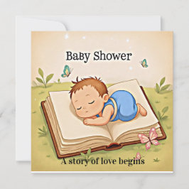 Sweet Story Baby Shower Invitation – Cozy Sleeping 招待状