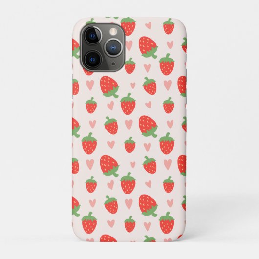 Sweet Strawberries & Hearts  Case-Mate iPhoneケース (裏)