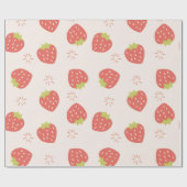 Sweet Strawberries Pattern ラッピングペーパー (フラット)