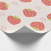 Sweet Strawberries Pattern ラッピングペーパー (角)
