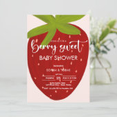 Sweet strawberry baby shower 招待状 (スタンド正面)