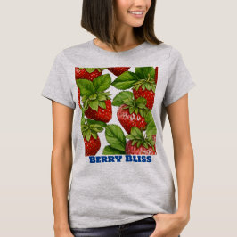 Sweet Strawberry Delight:女性のTシャツ Tシャツ
