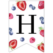 Sweet Strawberry First 1st Birthday Photo バンティングフラッグ (第2の旗)