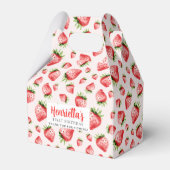 Sweet Strawberry First Birthday Favor Box フェイバーボックス (正面サイド)