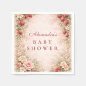 Sweet Strawberry Garden スタンダードカクテルナプキン (正面)