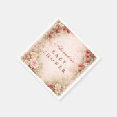 Sweet Strawberry Garden スタンダードカクテルナプキン (角)