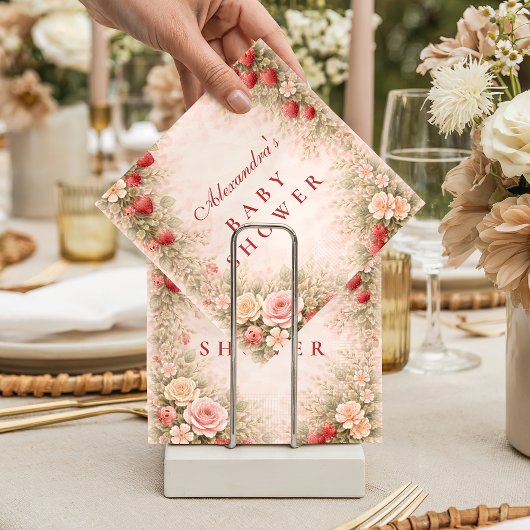 Sweet Strawberry Garden スタンダードカクテルナプキン