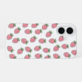 Sweet Strawberry Print iPhone 16ケース (裏面横)