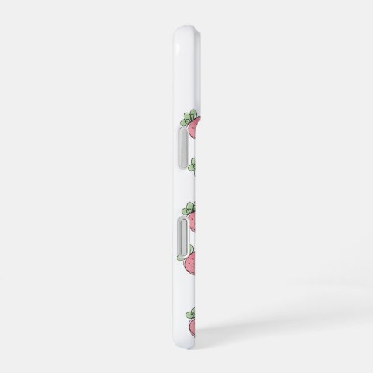 Sweet Strawberry Print iPhone 16ケース (右側面)