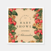 Sweet Strawberry Storybook Baby Shower スタンダードカクテルナプキン (正面)