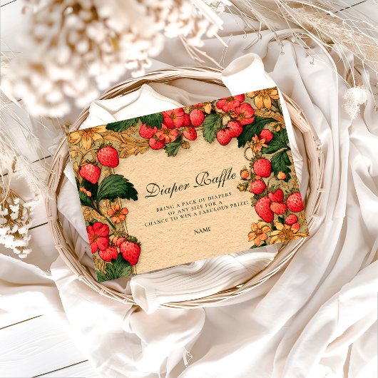 Sweet Strawberry Storybook Diapper Raffle  エンクロージャーカード