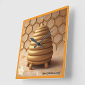 「Sweet Success Found（優れた成功発見）」 スクエア壁時計 (傾斜)