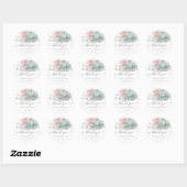 Sweet Succulent結婚's Thanks You Favy Stickers ラウンドシール (シート)